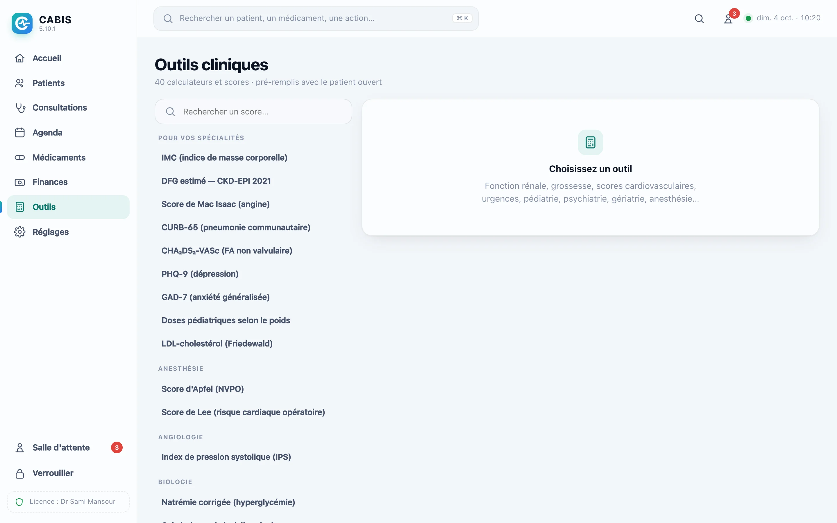 Calculateurs médicaux